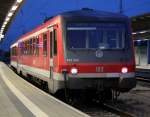 der ex Bayern Takt 628 245-2 stand als Leerzug im Rostocker Hbf.16.08.2013