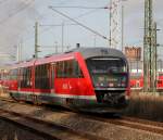 642 054-0 als RE8(RE 13124)von Tessin nach Wismar bei der Einfahrt im Rostocker Hbf.17.11.2013