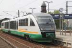 Trilex VT 04B auf dem Weg von Dresden Hbf nach Grlitz bei der Ausfahrt im Haltepunkt Dresden-Mitte.12.07.2015