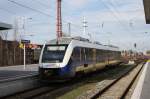 EVB Lint41 VT 101 (BR 648 171-6/671-5) Einfahrt in den Bremerhaven Hbf am 12.02.2011 aus Cuxhaven komment.