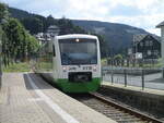 Einfahrt vom STB VT 119,am 01.September 2021,in Lauscha,