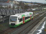 STB VT116 verließ,am 01.Februar 2023,den Hbf Sonneberg in Richtung Lauscha.