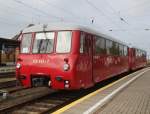 Sonderzug von Plau am See nach Warnemnde stand am 16.10.2014 abgestellt in Warnemnde.