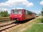 Fahrzeugtausch in Bergen/Rgen zwischen dem 172 132 und dem Stammtriebwagen VT650 032.