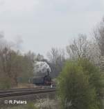 38 1301 verlässt Wiesau mit einemSonderzug aus Linz/Passau nach Dresden.