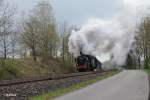 38 1301 und 01 509 ziehen durch die S-Kurve bei Wernberg-Köblitz. 14.04.14