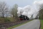 38 1301 und 01 509 ziehen durch die S-Kurve bei Wernberg-Köblitz.