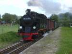 Ohne Halt durchfuhr 99 4011 mit ihren Personenzug Ghren-Lauterbach Mole am 26.Mai 2010 den Haltepunkt Serams.