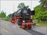 Nach getaner Arbeit, die Wgen sind abgestellt und 01 202 macht sich auf dem Weg ins Locorama in Romanshorn.