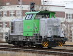 650 302-9 mit Zulassung für PL, D und CZ beim Rangieren am 29.01.2021 im Rostocker Hbf.