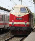 119 158-4 als Leerfahrt von Rostock Hbf nach Rostock-Bramow bei der Durchfahrt im Rostocker Hbf.10.08.2013