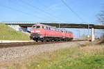 218 835-7 & 218 831-6 DB Fernverkehr in Nennhausen und fuhren weiter in Richtung Stendal, um den ICE 372 der bei Stendal wohl einen PU hatte von dort nach Berlin zu bringen.