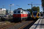 232 079-4 DB Schenker Rail Deutschland AG stand auf dem ehemaligen Gleis 6 der Brandenburgische Stdtebahn nach Belzig im Brandenburger Hbf und wartet auf neue Einstze.