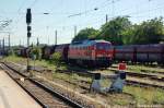 233 709-5 mit einem Tanoos Ganzzug in Magdeburg in Richtung Magdeburg-Neustadt unterwegs.