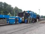 Am 28.Juli 2014 stand die fast  nackte  251 901-5 in Putbus.