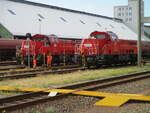 265 012 und die 261 012 pausierten zur Mittagszeit,am 01.September 2022,in Heringen/Werra.