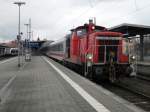 Die neue Zugverbindung seit heute 362 853-4 wartet mit EC379 von Stralsund nach Brno hl.n.auf die Ausfahrt im Stralsunder Hbf(09.04.10)  :-) Mit dabei war mein Kollege Mirko Schmidt