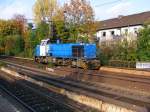 Eine MaK 1206 der Teutoburger Wald-Eisenbahn ist am 14.10.2008 in Bochum-Hamme unterwegs.