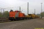 RTS 293.004 mit BUnkerwagenzug in Stade an der Ladestrasse am 25.04.2015