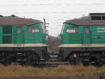 V300 001 und V300 002,vom SBW,am 02.Februar 2019,vereint in Bergen/Rügen.