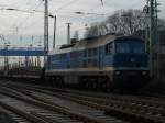 D06 auf dem Ausziehgleis am ehmaligen Kleinbahnhof am 03.Dezember 2009 in Bergen/Rgen.