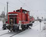 363 136-3 beim Rangieren im Rostocker Hbf.10.03.2013