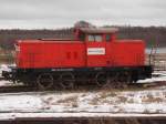 347 975-5,von BalticPort Mukran,am 07.Februar 2015,im Breitspurbereich von Mukran.