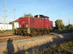 Am Morgen des 16.09.2016 stand die Neue Werklok des Rostocker Fracht und Fischereihafen im Bahnhof Rostock-Bramow.Foto I.Pavel 