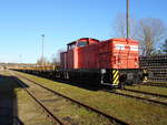 Die ELS 346 685 stand,am 16.Februar 2019,im ehemaligen Bahnhof Neustrelitz Süd.