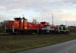 Am Morgen des 15.11.2020 waren 363 121-5, 1002 040 und 290 189 abgestellt bei HSL im Rostocker Seehafen.