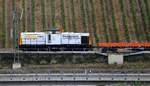 SGL V180.13 oder 1203 158-1 im Bauzugdienst am Rhein aufgenommen H�he Kestert.