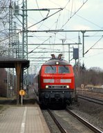 Ersatz für die heutige RB war der Umleiter IC 2191  Wattenmeer (Westerland-Frankfurt)der mit seinen 8 Wagen  nur  von 218 385-3 gezogen wurde. Jübek 06.04.2013