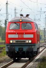 Kleine Überraschung...deutlich hörbar kam die 218 139-4 der DB Services aus Karlsruhe durch Buchholz/Nordheide gedieselt.