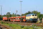 DB 218 315 rangiert einen Autozug Bw Niebll 17.08.2025  