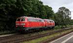 DB 218 835-7(ex 218 370),REV/BCS X/22.09.21 und 218 831-6(ex 218 394), REV/BCS X/06.10.21 auf Rangierfahrt im Bhf Nieb�ll. 14.06.2026