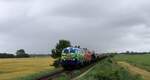 DB 218 443 + 424 mit AZS nach Westerland. S�dergotteskoog/B� Triangel 14.06.2026