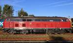 NeSa 218 155-0 REV/HB X/29.03.18, Verl. bis 27.02.2026 in der Morgensonne in Niebüll. 07.09.2025