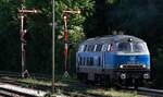 SEL 218 002-4 zur Zeit im Einsatz bei RDC hier auf Rangierfahrt in Nieb�ll.