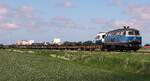 SEL 218 002-4 mit kurzem  blauen Autozug  auf dem Weg nach Nieb�ll. B� Triangel 28.05.2026