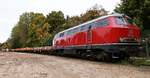 DB/LR 219 001-5 mit kurzem Bauzug abgestellt bei Rendsburg. Rendsburg O-R 19.10.2026/4