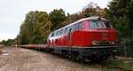 DB/LR 219 001-5/ V 169 001 mit kurzem Bauzug abgestellt bei Rendsburg. Rendsburg O-R 19.10.2026/6