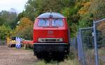 V 169 001/ 219 001-5 mit ein paar Res Wagen abgestellt bei Rendsburg. 19.10.2026/7 (c)N.M