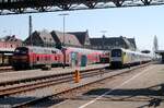 DB 218 406-7 und 223 007-6 Lindau Hbf 27.03.2017