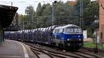 EGP 225 006-6, REV/628/10.12.20 mit reinem BMW Transportzug gen Hafen. HH-Harburg 15.10.2026