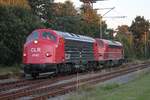 CLR MY 1142(227 005-6) Altmark 1149(227 008-0) auf Rangierfahrt zum Zementexpress nach Deuna. Padborg 05.08.2020
