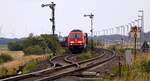 DB 245 026 mit SyltShuttle Ausfahrt Lehnshallig.