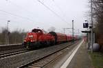 DB 1261 067-3 mit Güterzug aus Flensburg-Weiche kommend festgehalten in Schleswig am heutigen 21.12.2016