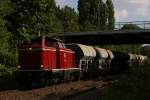 212 235-5 mit einem Schotterzug in Hannover Limmer am 30.07.2010