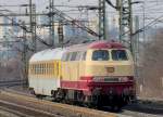 217 001-7 mit Messzug am 17.03.10 in Fulda