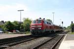 218 390-3 mit 628iger berfhrung nach Leipzig in Marktredwitz.